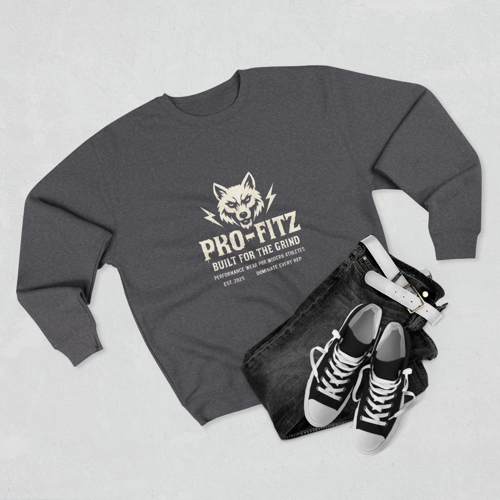 Pro-Fitz Built for the Grind Unisex Crewneck Sweatshirt | Casual Wear, Gym Apparel, Gift for Fitness Enthusiasts, Motivational [...]